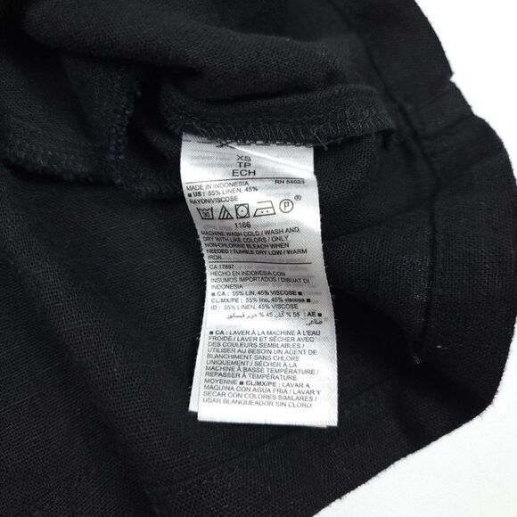 OLD NAVY Linen Minimal Boho Belted Flutter Sleeve Romper Black Jack Womens XS - Picture 7 of 8